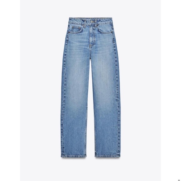 Zara Denim - High Rise Straight Mom Jeans